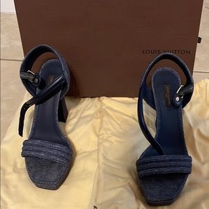 Louis Vuitton denim heels